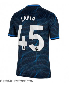 Günstige Chelsea Romeo Lavia #45 Auswärtstrikot 2023-24 Kurzarm